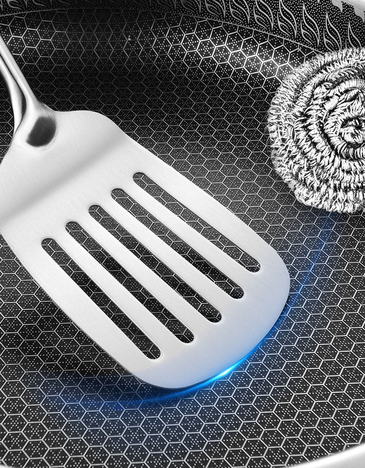 304 Stainless Steel Honeycomb Frying Pan