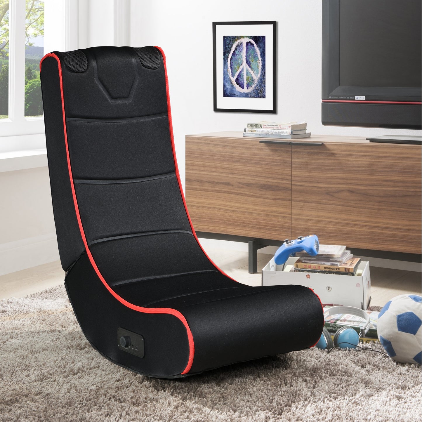 Folding Gaming Chair with Speakers