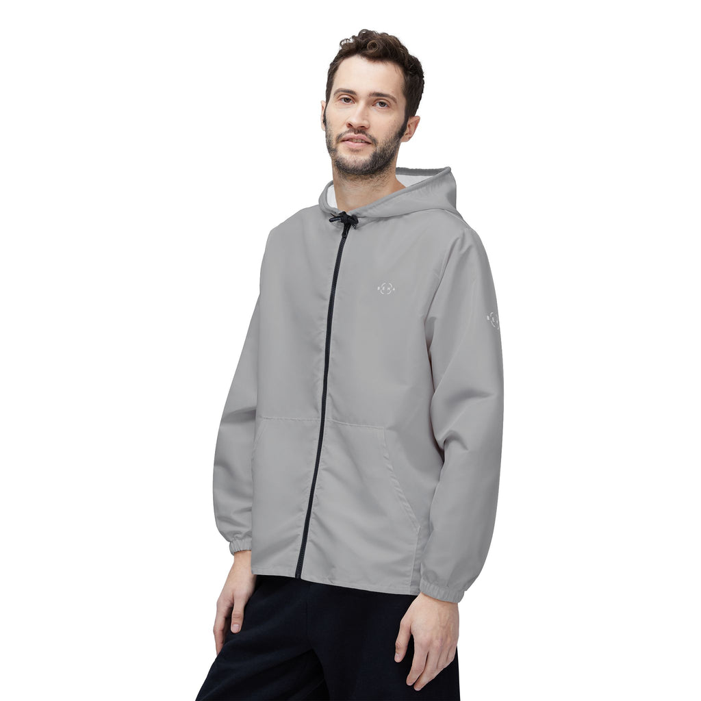 Athletic Windbreaker Jacket with Hood