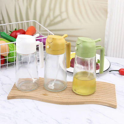 2 IN 1 Glass Oil Dispenser & Olive Oil Mister Spray Bottle