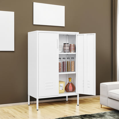 Steel White Storage Cabinet