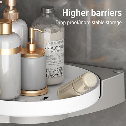 Rotating toilet triangle storage rack wall mounted bathroom toilet no drilling wall corner shower gel storage rack