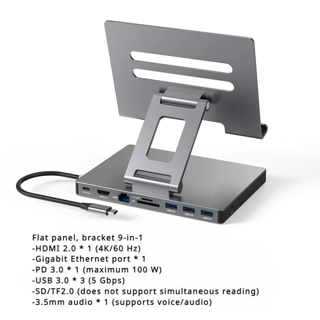 4K/60Hz Gigabit Ethernet Port USB 3.0 Splitter Hub Converter