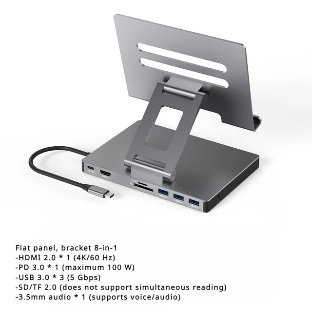 4K/60Hz Gigabit Ethernet Port USB 3.0 Splitter Hub Converter