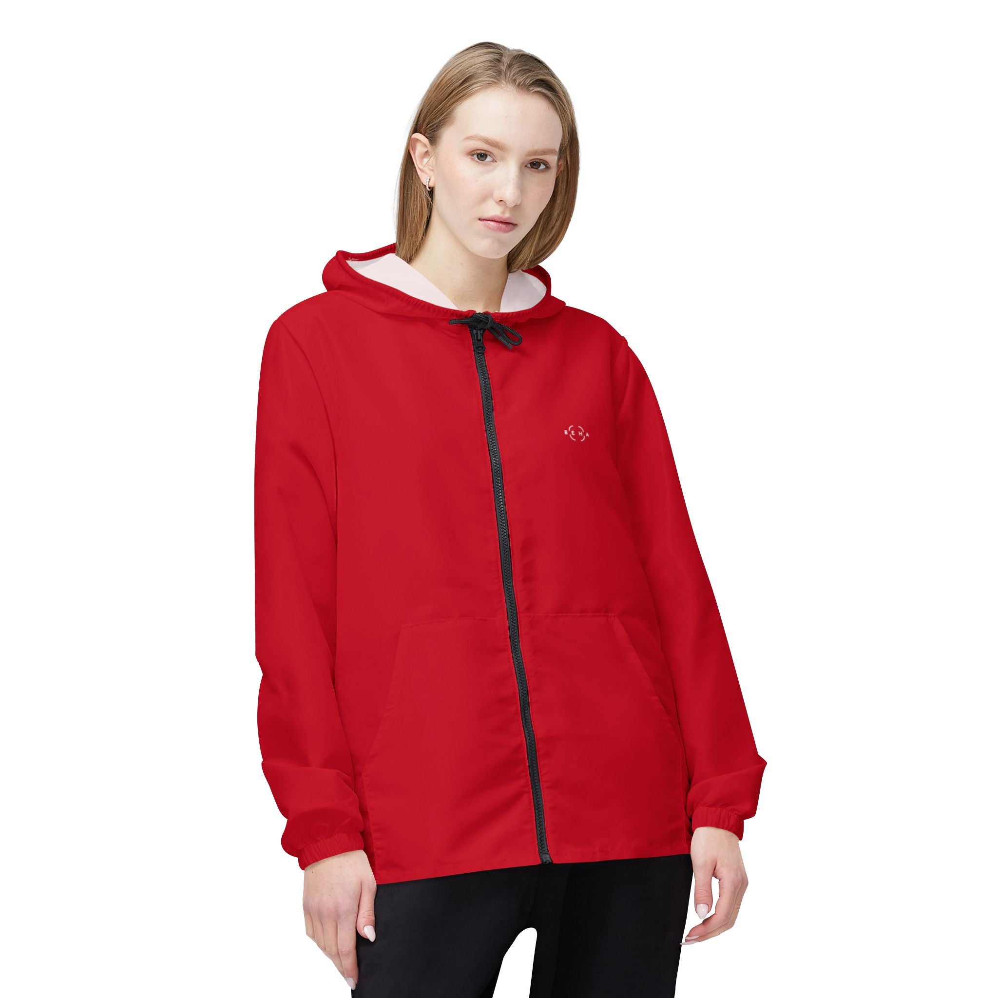 Athletic Windbreaker Jacket with Hood