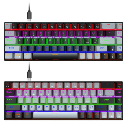 New 68 key RGB luminous esports game with blue and red axis mechanical keyboard laptop MAC 60%