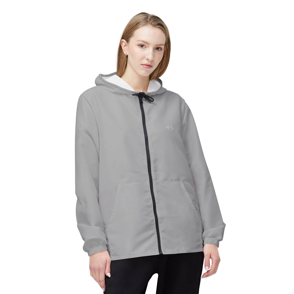 Athletic Windbreaker Jacket with Hood