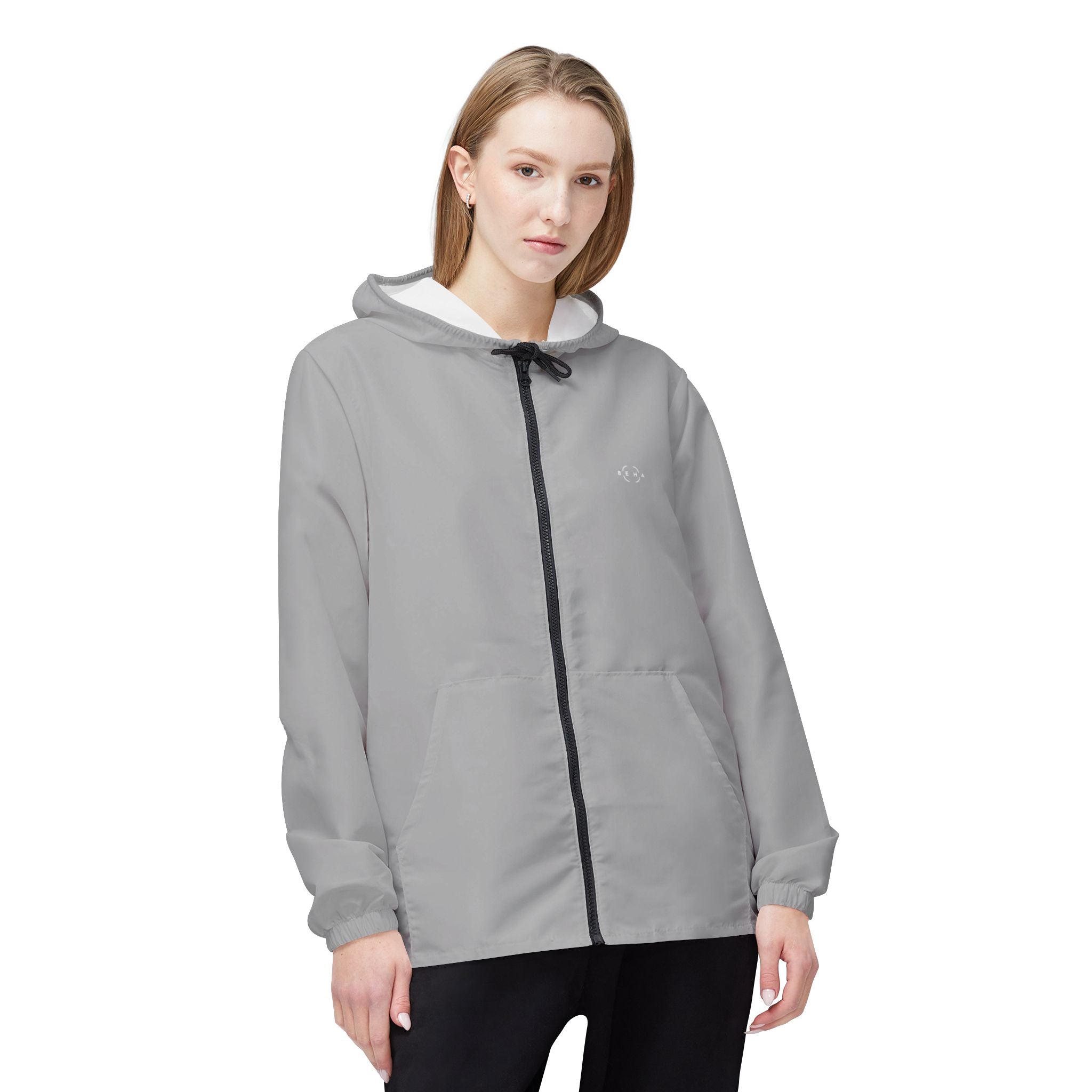 Athletic Windbreaker Jacket with Hood