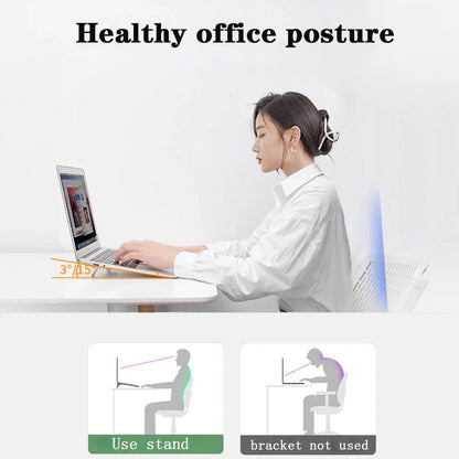 Mini Foldable Laptop Stand, Portable Computer Keyboard , Self-Adhesive Invisible Notebook Stand and Keyboard Lift for Desk