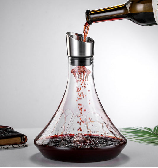 Wine Decanter Built-in Aerator Pourer, Wine Carafe Red Wine Decanter 1000ml