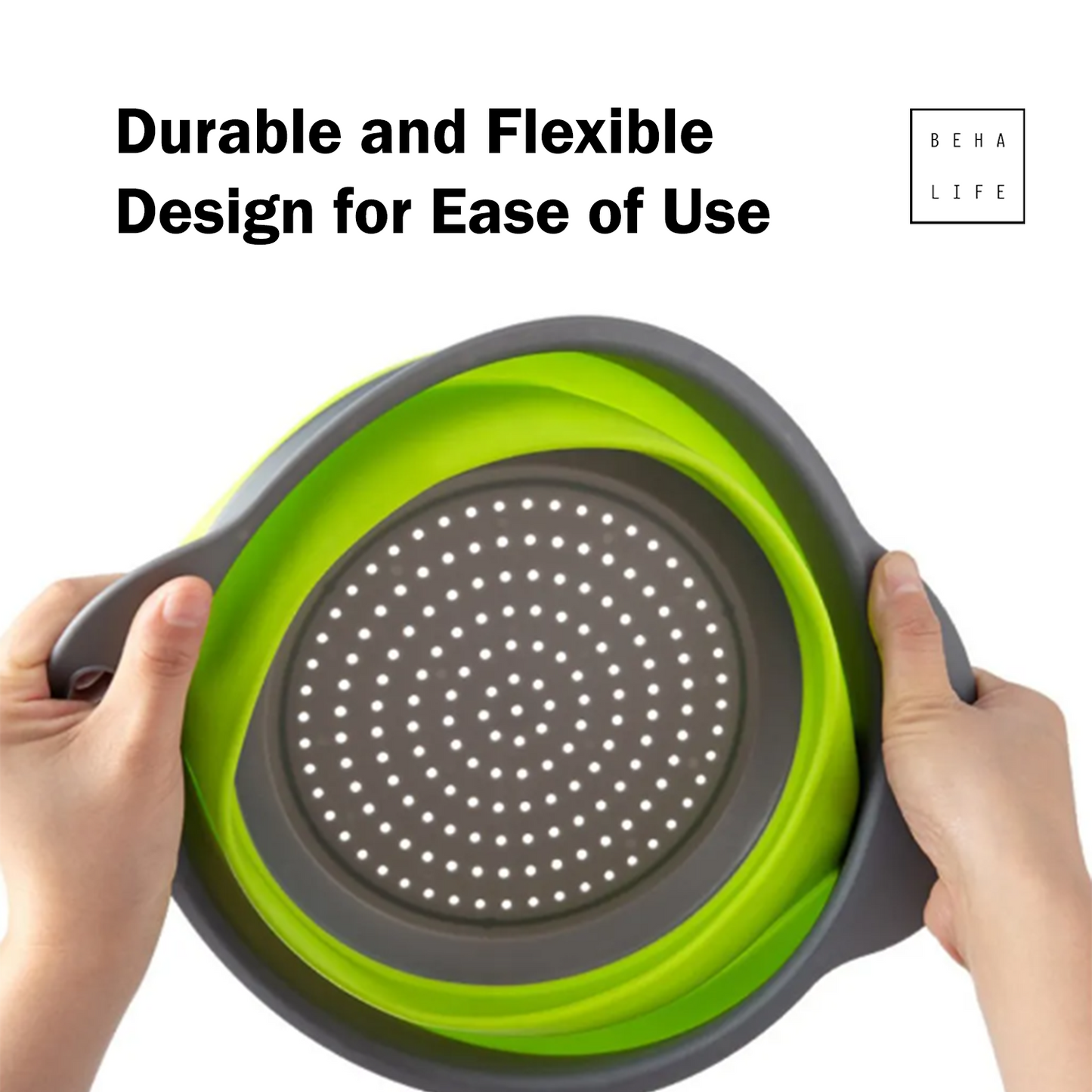 2 Piece Round Collapsible Colander Set